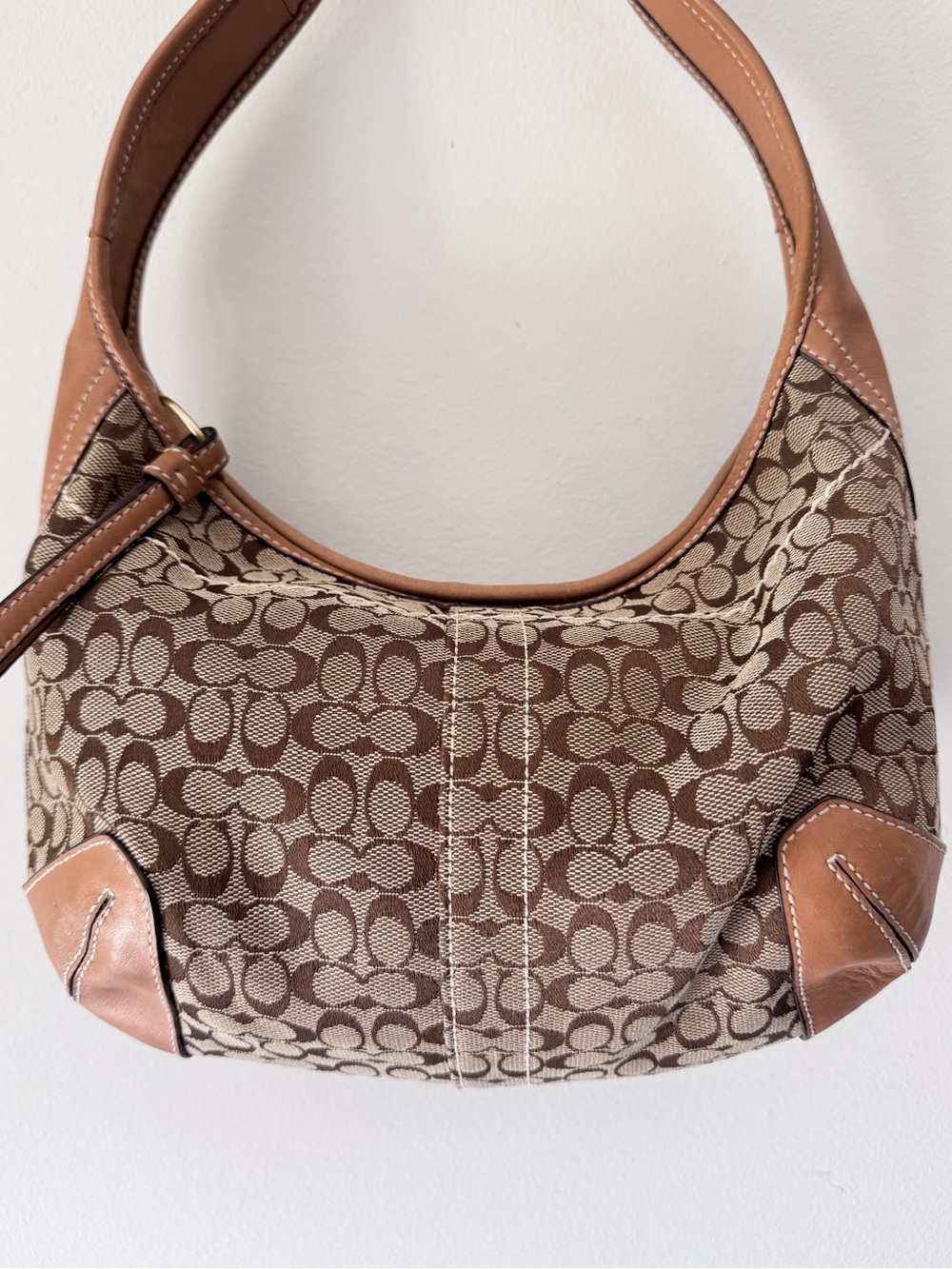 Y2K Coach Signature Canvas Ergo Hobo Bag 11297